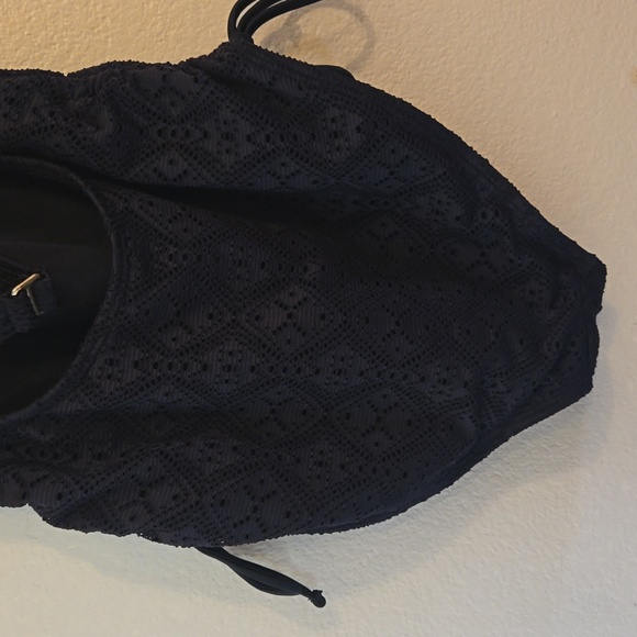 Crochet High Neck Halter One Piece Swim Suit - Picture 10 of 11